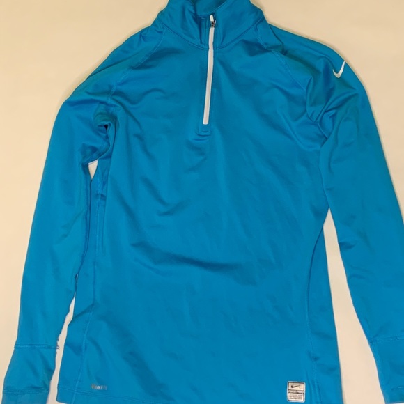 Nike Blue Quaterzip athletic top - Picture 1 of 3